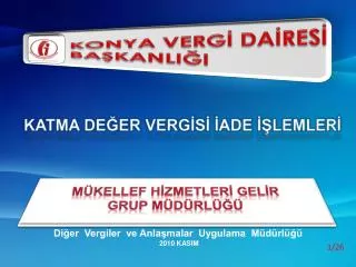 KONYA VERGİ DAİRESİ BAŞKANLIĞI