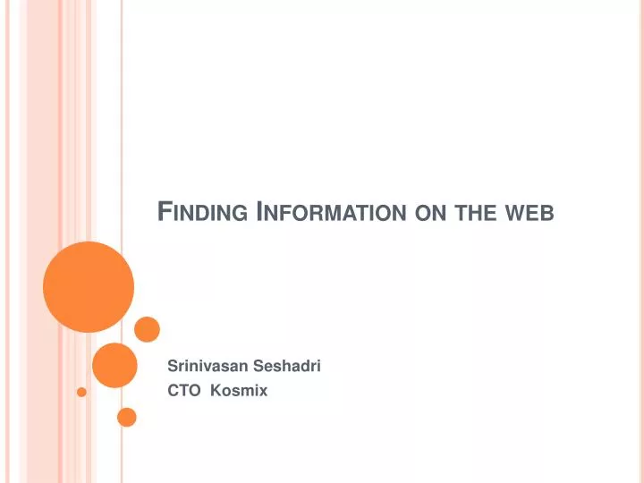 finding information on the web