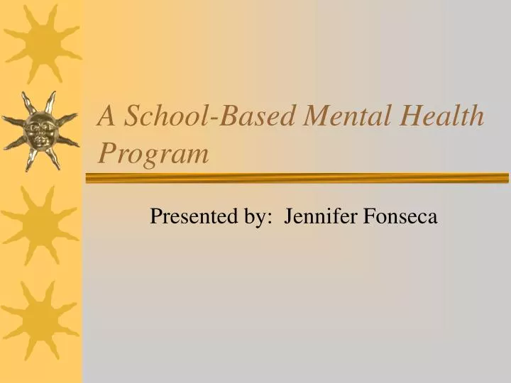 a school based mental health program