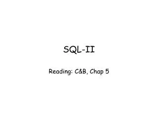 SQL-II