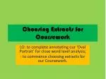 Choosing Extracts for Coursework - slide 1