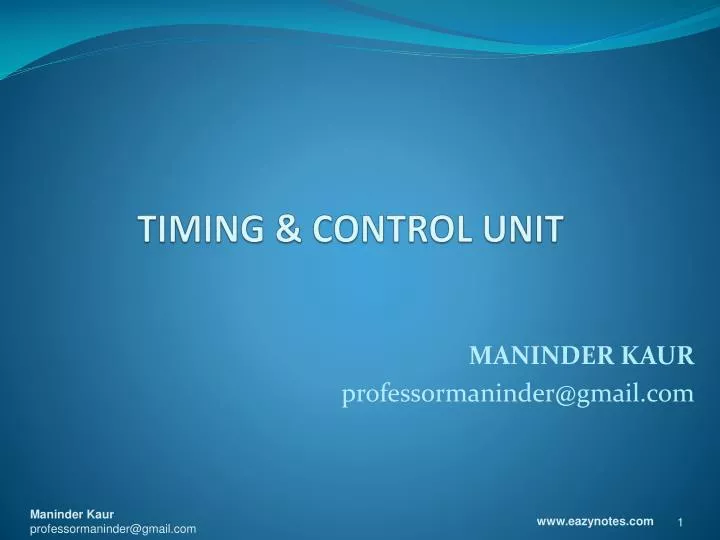 timing control unit