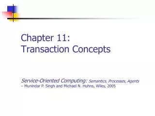 Chapter 11: Transaction Concepts