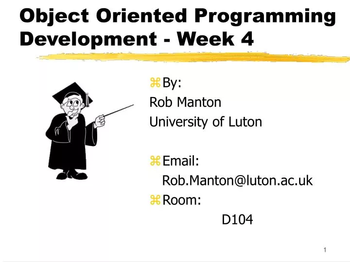 object oriented programming development week 4