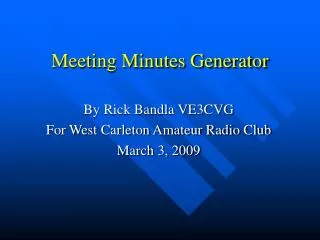 Meeting Minutes Generator