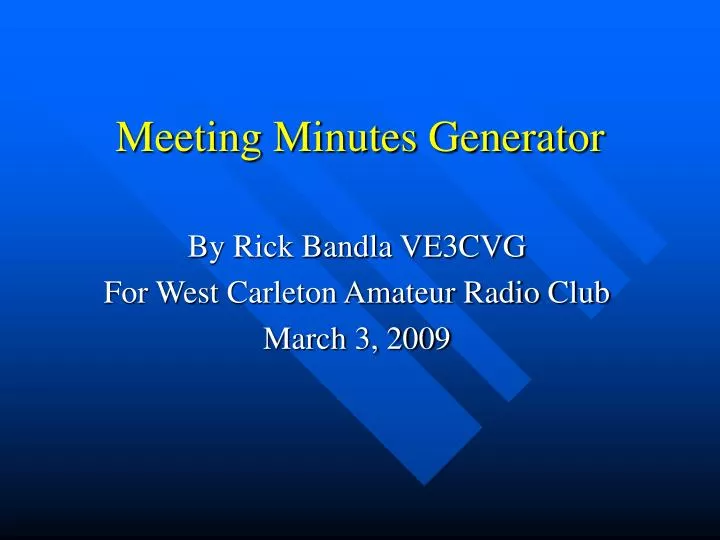 meeting minutes generator
