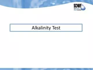 Alkalinity Test
