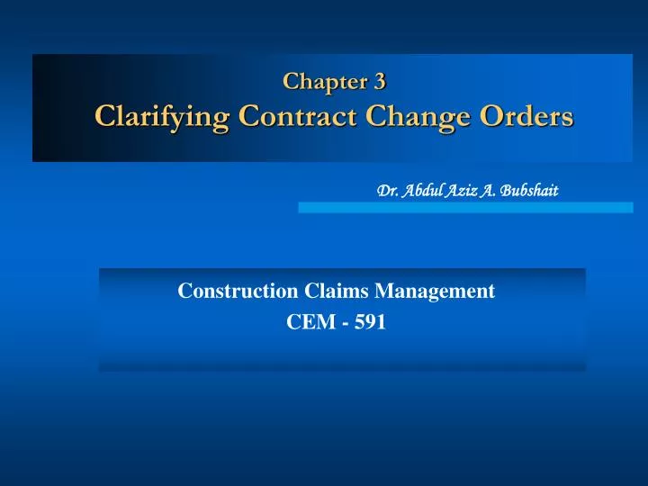 chapter 3 clarifying contract change orders