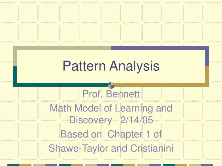 pattern analysis