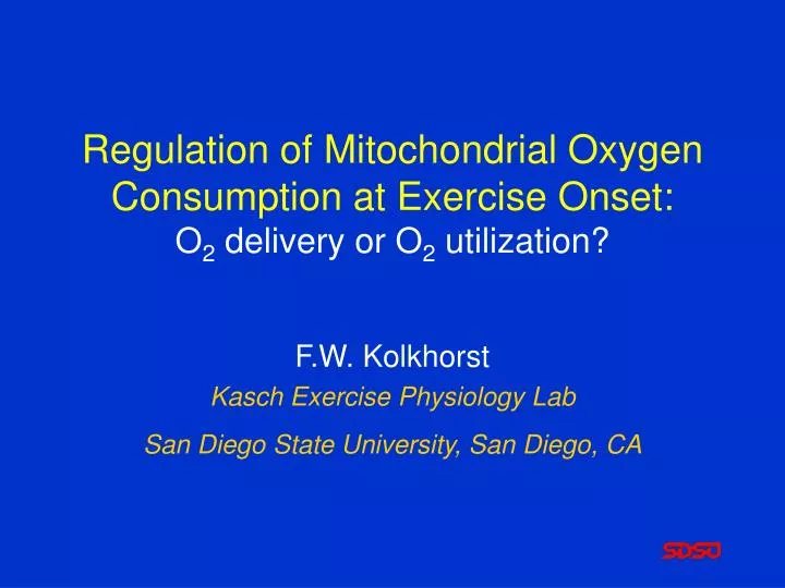 regulation of mitochondrial oxygen consumption at exercise onset o 2 delivery or o 2 utilization