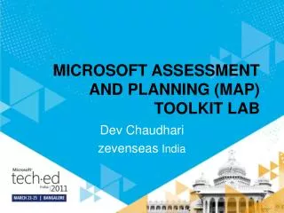 MICROSOFT ASSESSMENT AND PLANNING ( MAP) TOOLKIT LAB