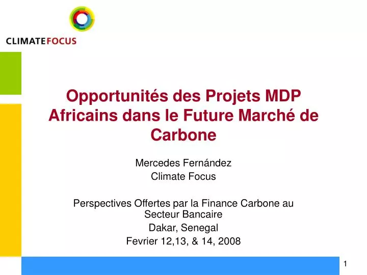 opportunit s des projets mdp africains dans le future march de carbone
