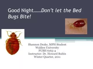 Good Night…… Don’t let the Bed Bugs Bite!