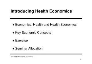 Introducing Health Economics
