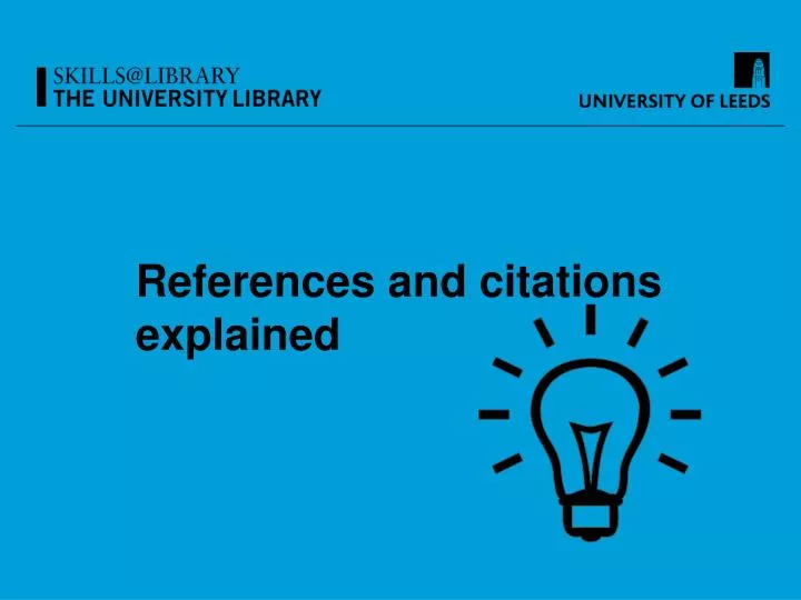 references and citations explained