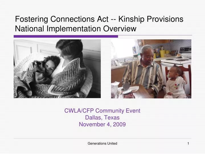 fostering connections act kinship provisions national implementation overview