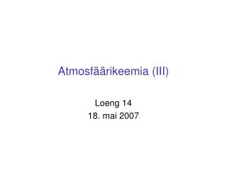 atmosf rikeemia iii