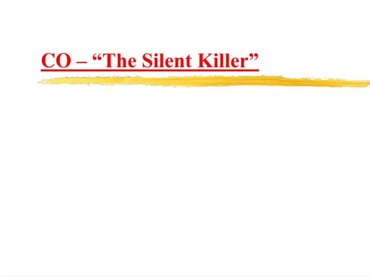 co the silent killer
