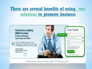 there are several benefits of using sms solutions to promot