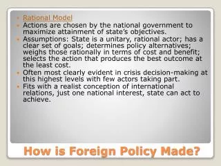 How is Foreign Policy Made?
