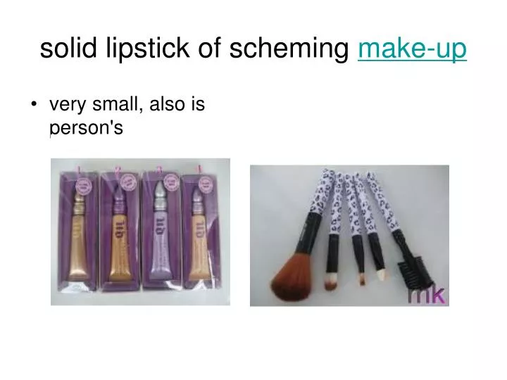 solid lipstick of scheming make up