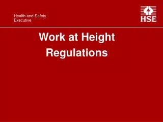 Work at Height Regulations