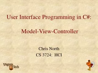 user interface programming in c model view controller