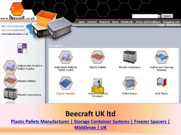 beecraft uk ltd plastic pallets manufacturer storage container systems freezer spacers middlesex uk