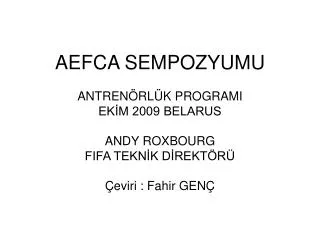aefca sempozyumu
