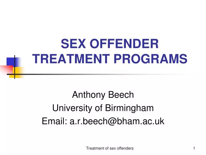 Ppt Sex Offender Treatment Programs Powerpoint Presentation Free Download Id1322559 3050