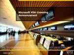 Microsoft VDA Licensing Announcement - slide 1