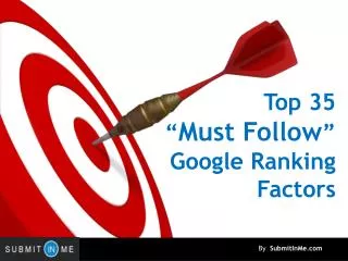 Must Follow Top 35 Google Ranking Factors