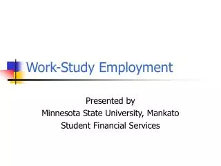 Work-Study Employment