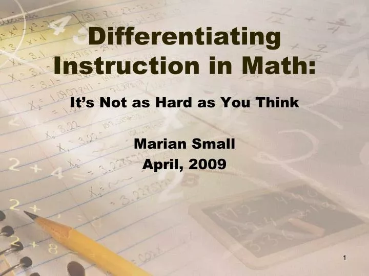 differentiating instruction in math