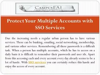 Protect Your Multiple Accounts with SSO Services