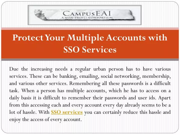 protect your multiple accounts with sso services