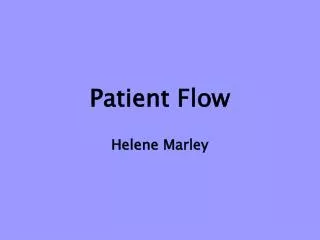 Patient Flow