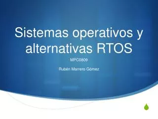 sistemas operativos y alternativas rtos