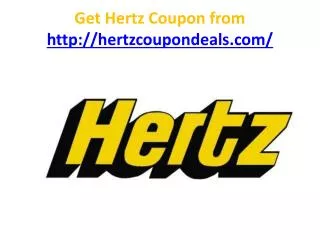 hertz promotional coupons
