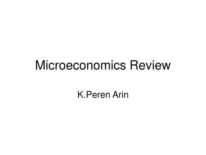 microeconomics review