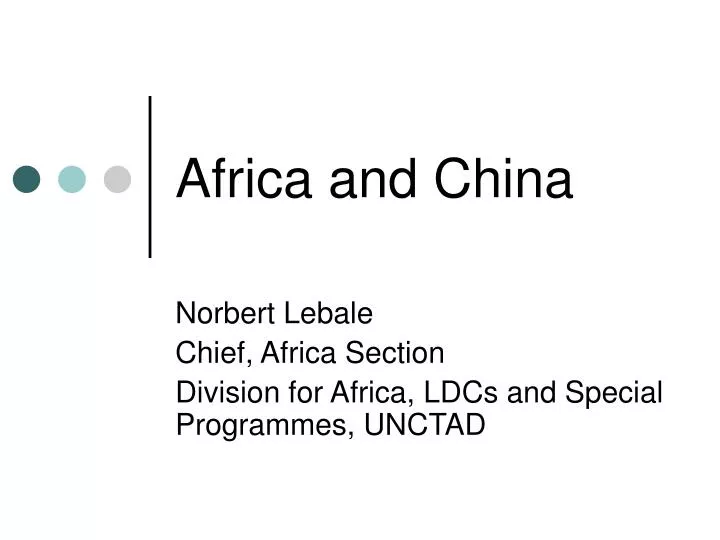 africa and china