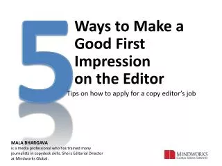 5 Ways to Make a Good First Impression on the Editor