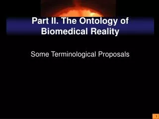 Part II. The Ontology of Biomedical Reality