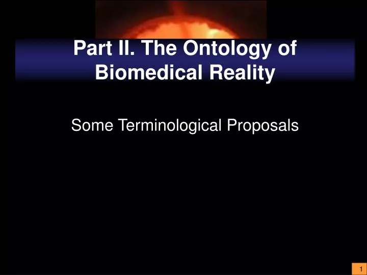 part ii the ontology of biomedical reality