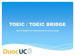 TOEIC / TOEIC BRIDGE