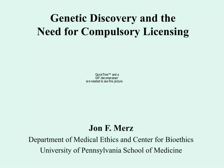 genetic discovery and the need for compulsory licensing