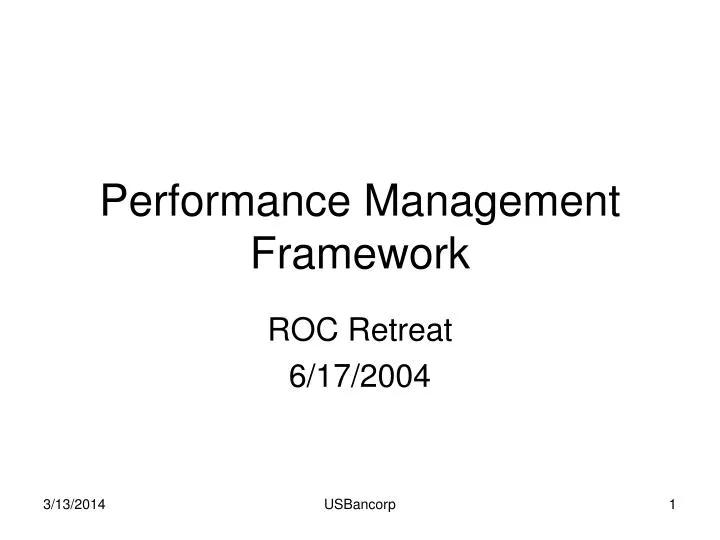 performance management framework