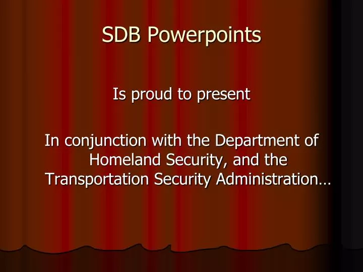 sdb powerpoints