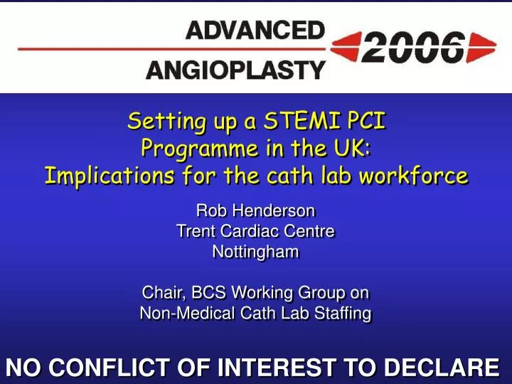 setting up a stemi pci programme in the uk implications for the cath lab workforce