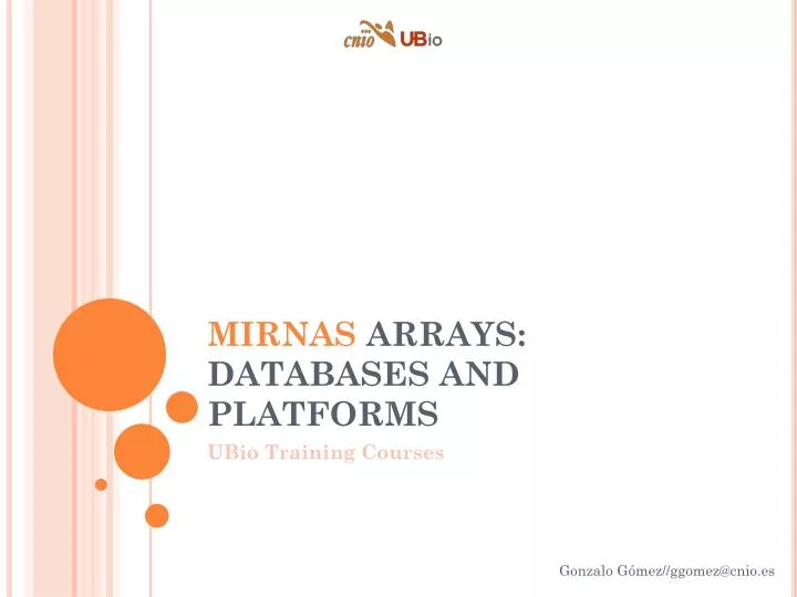 mirnas arrays databases and platforms